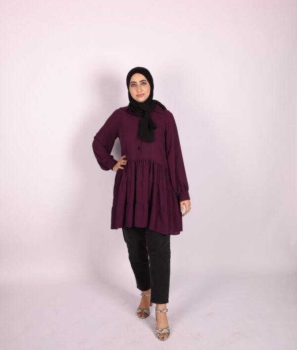 A shirt in berry color - Image 3